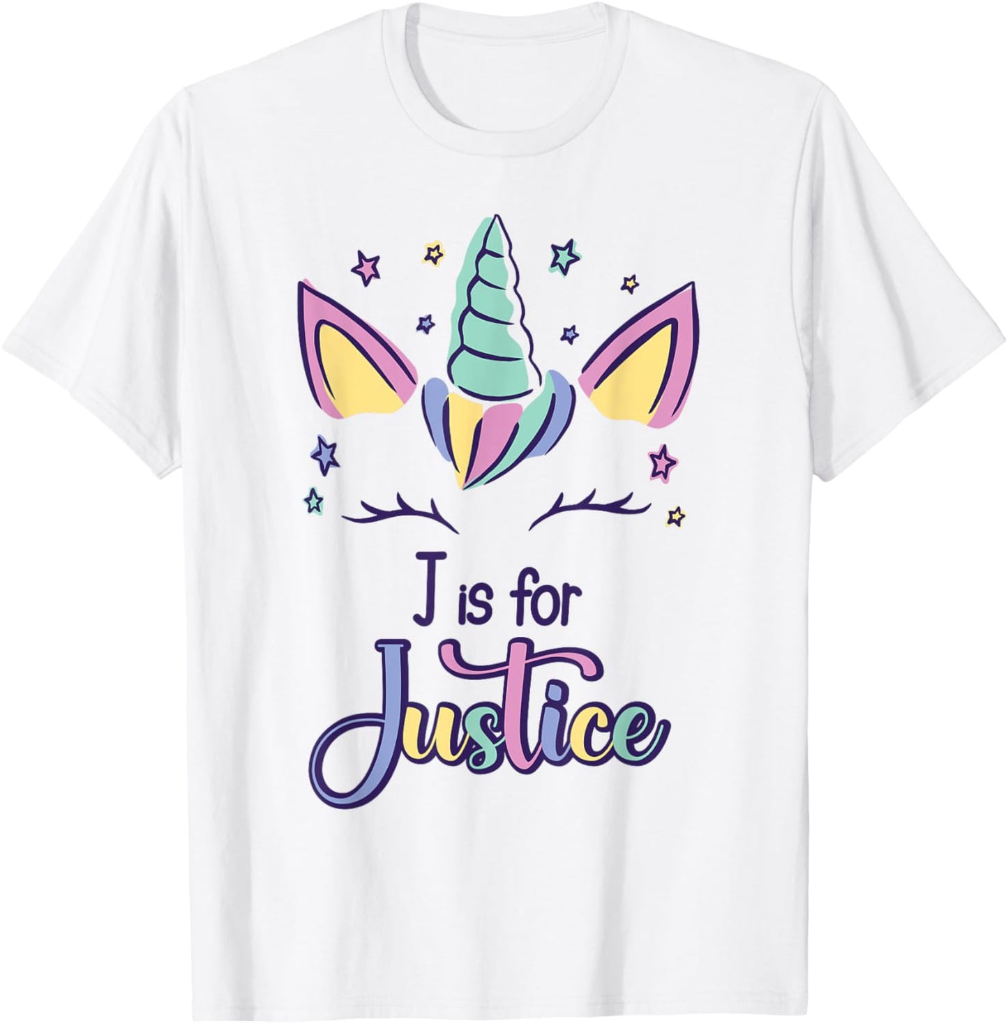 First Name Justice Personalized J Is For Justice T-Shirt - T-Shirt | White
