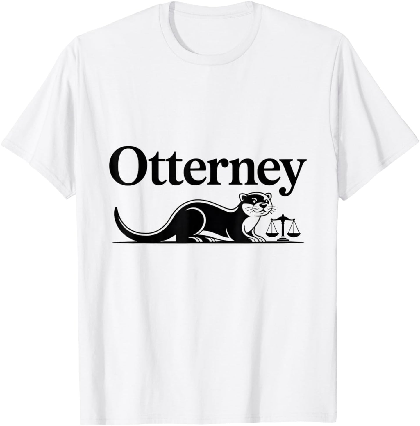 Otter Attorney Lawyer Animal Pun T-Shirt - T-Shirt | White