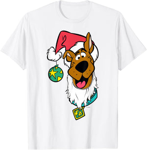 Christmas Scooby Doo Santa Hat Beard T-Shirt - T-Shirt | White