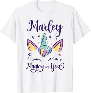 First Name Marley Personalized I Love Marley T-Shirt - T-Shirt | White