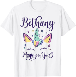 First Name Bethany Personalized I Love Bethany T-Shirt - T-Shirt | White