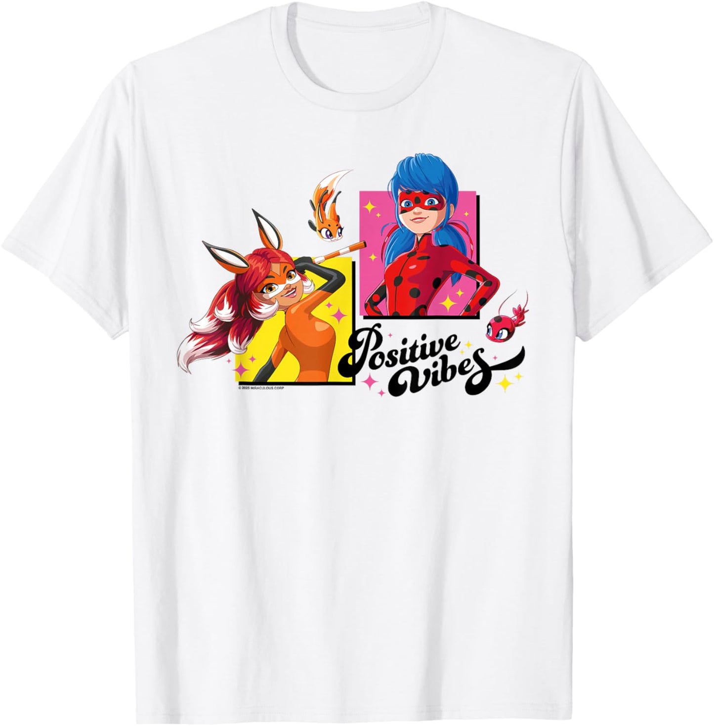 Positive Vibes & Rena Rouge T-Shirt - T-Shirt | White