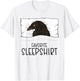 Favorite Sleepshirt Crow, Napping Raven Pajama T-Shirt - T-Shirt | White