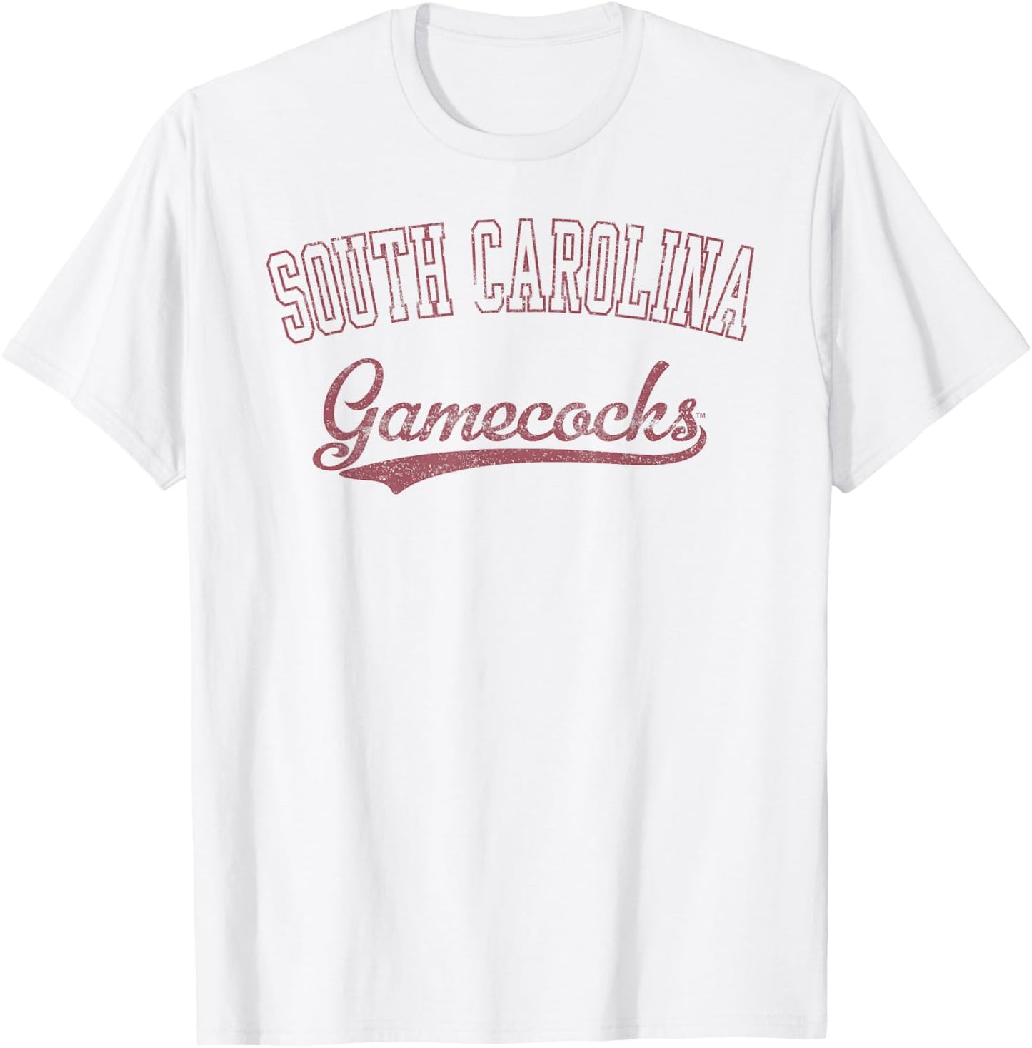 South Carolina Gamecocks Vintage Cursive Officially Licensed T-Shirt - T-Shirt | White