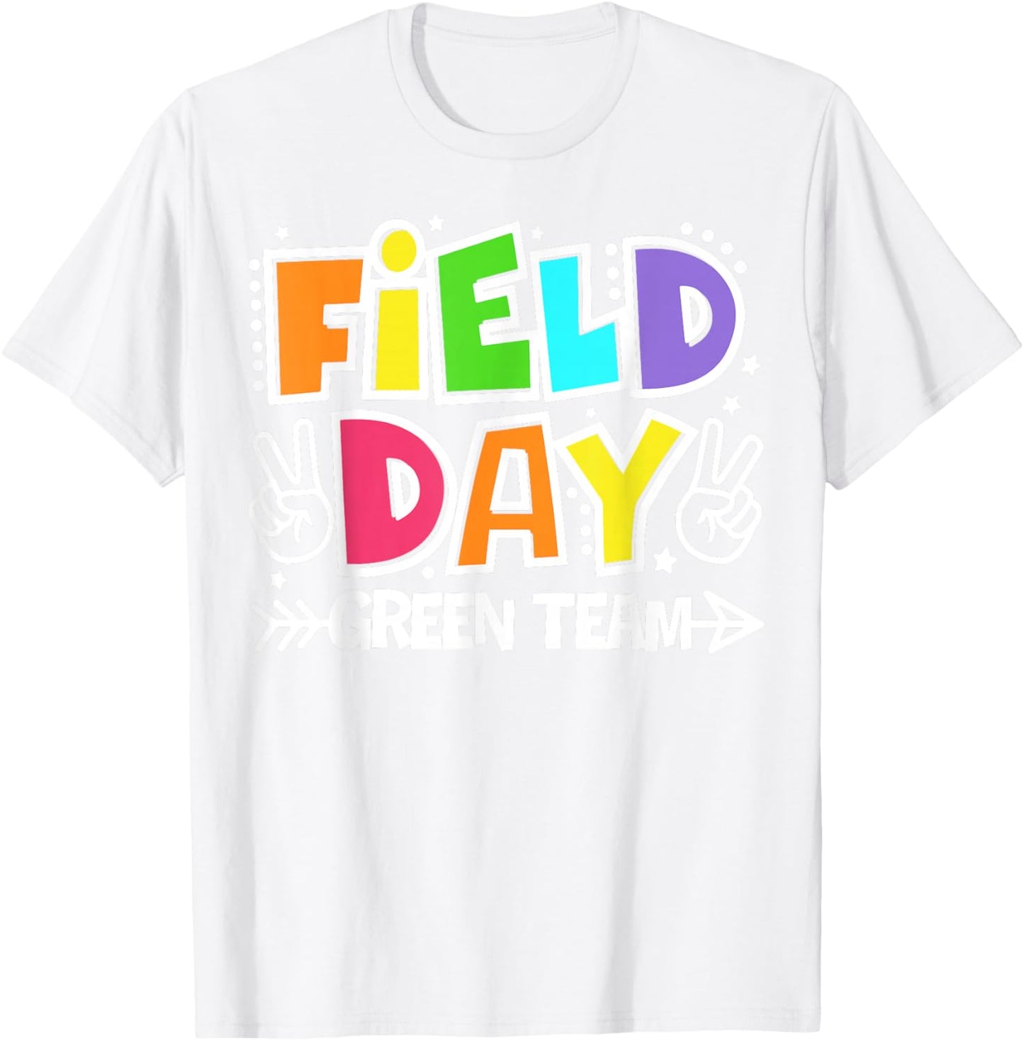 Field Day Green Team Funny For Teacher Kids Field Day Games T-Shirt - T-Shirt | White