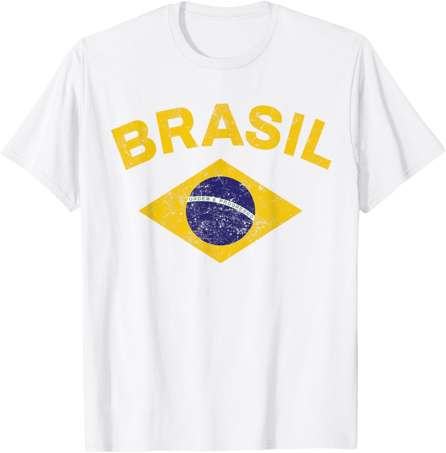 Brazil Flag Patriotic Brazilian Men Boys Girls Brazil T-Shirt - T-Shirt | White