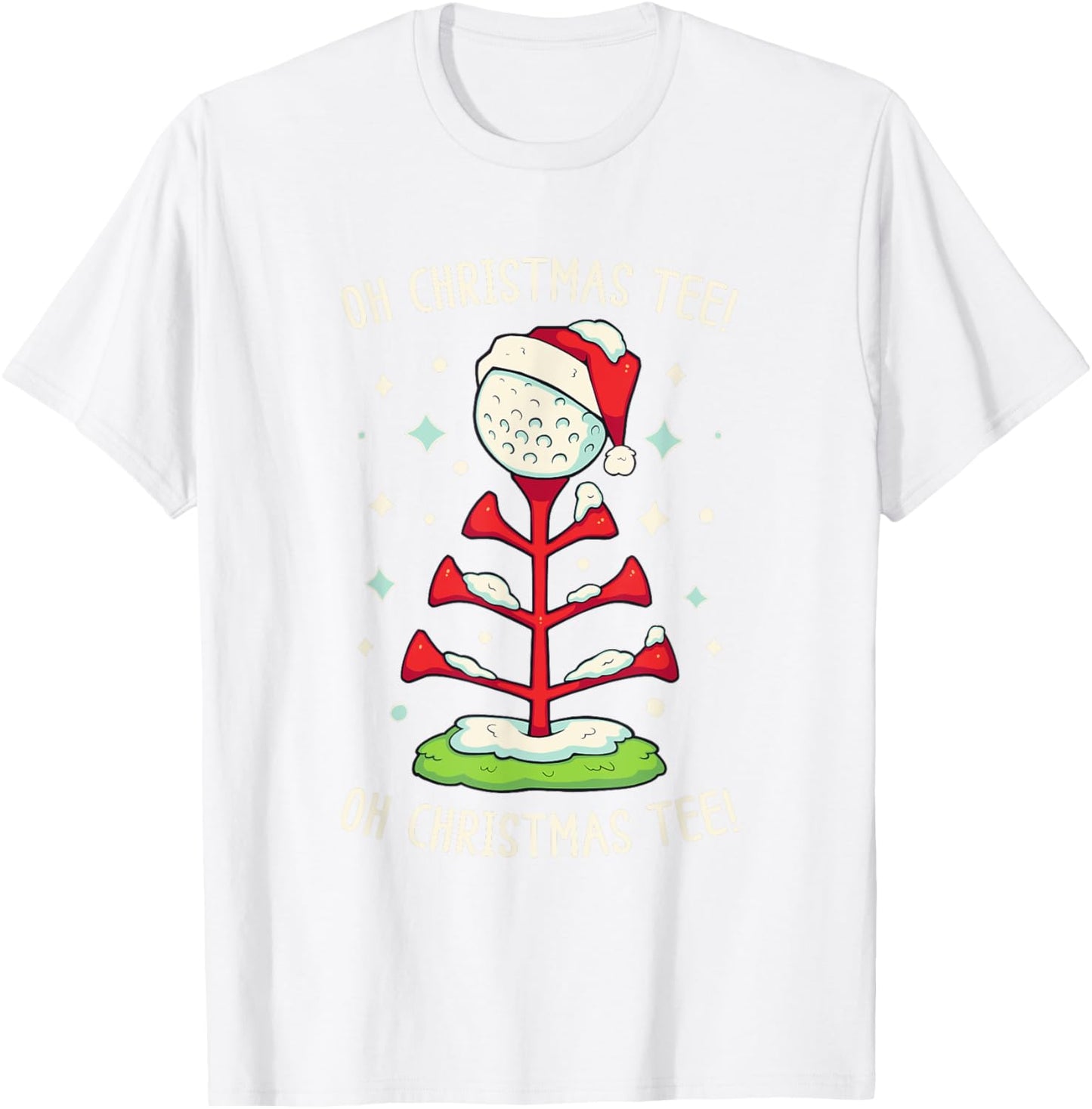 Funny Golf Christmas Shirt Oh Christmas Funny Pun Golf T-Shirt - T-Shirt | White