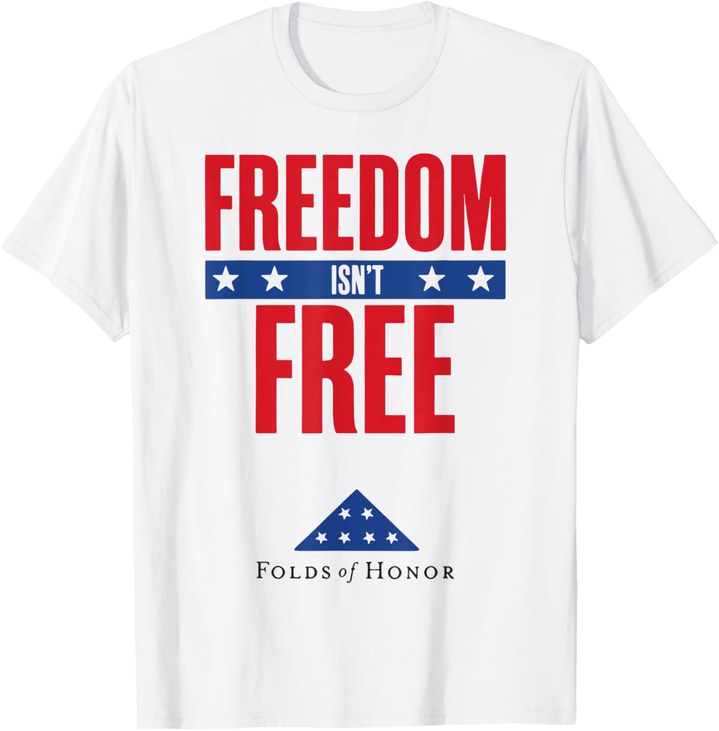 Freedom Isn't Free Folds of Honor T-Shirt - T-Shirt | White