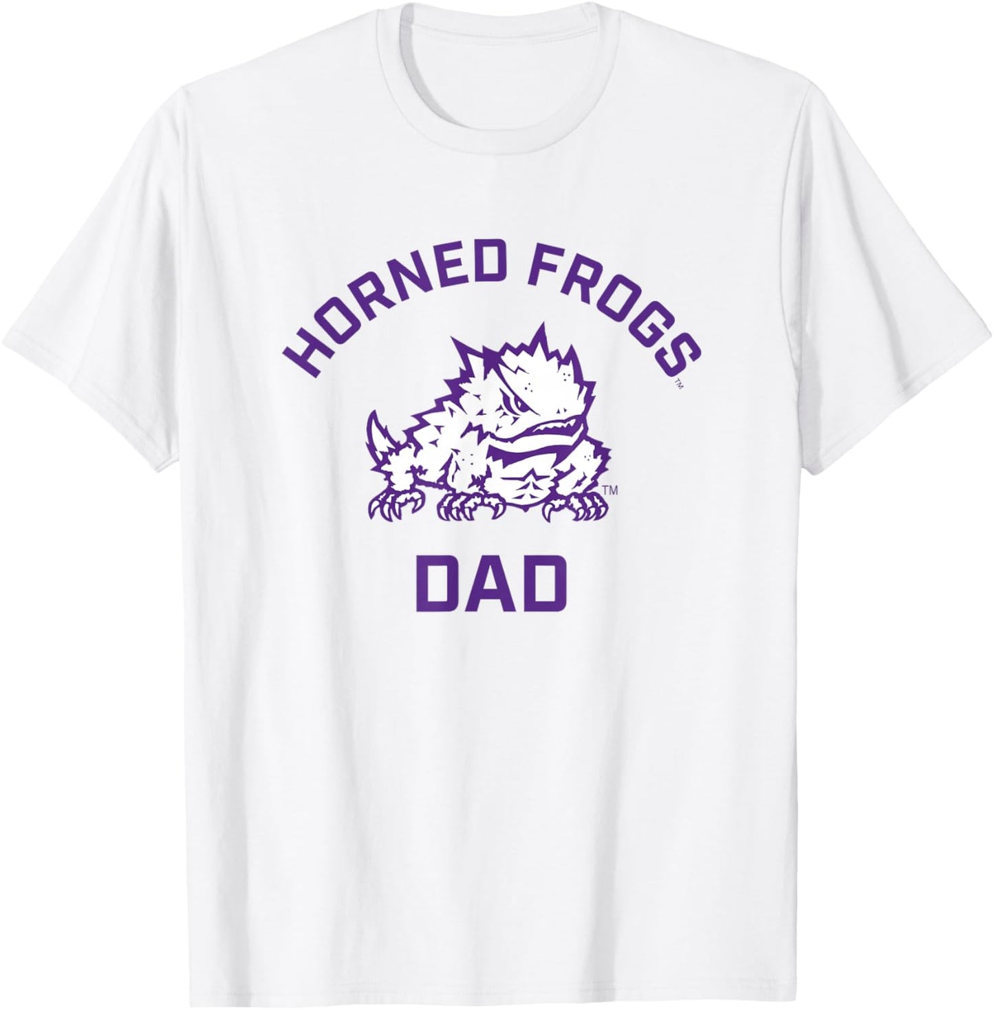 TCU Horned Frogs Arched Dad T-Shirt - T-Shirt | White