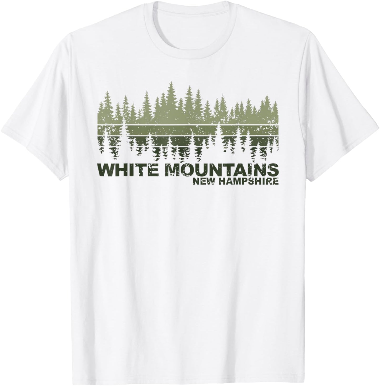 White Mountains New Hampshire T-Shirt - T-Shirt | White