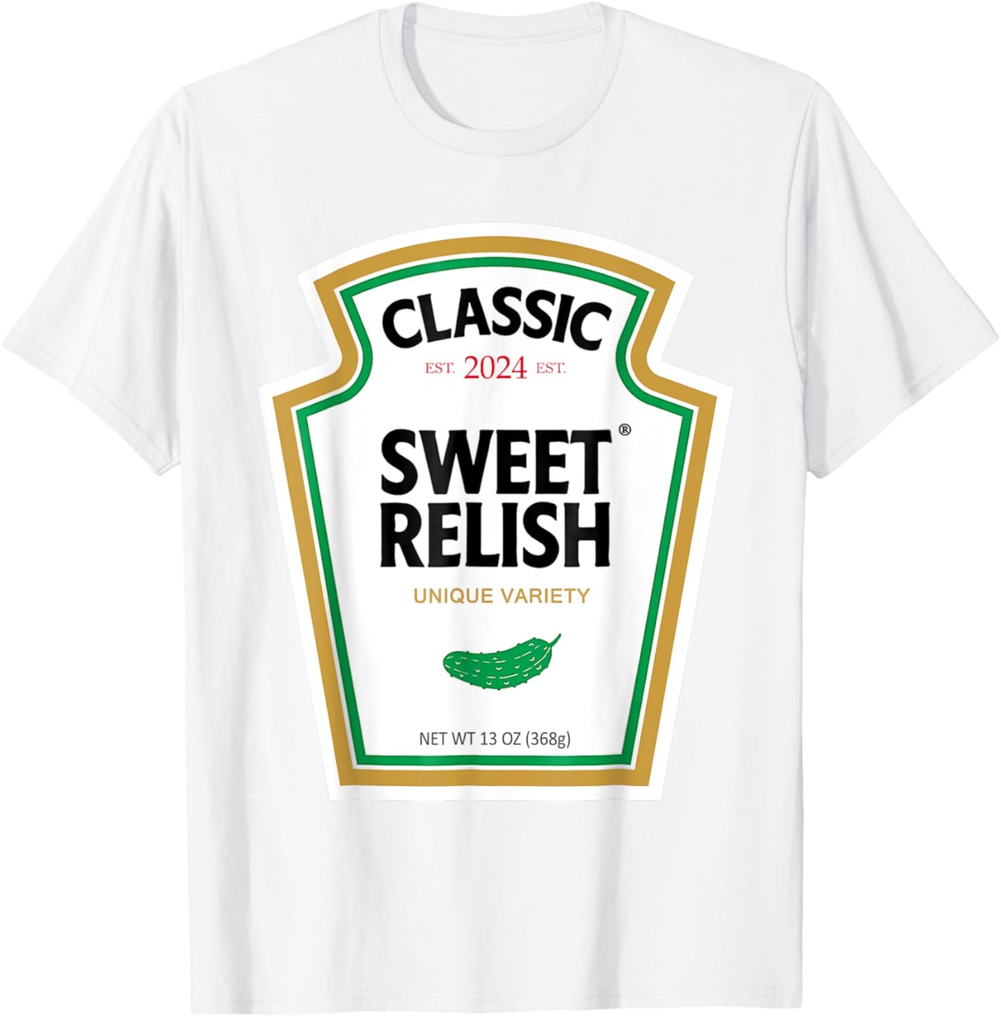 Sweet Relish DIY Halloween Condiment Green Pickle T-Shirt - T-Shirt | White
