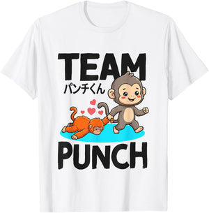 Cute Team Punch Baby Monkey Punch T-Shirt - T-Shirt | White