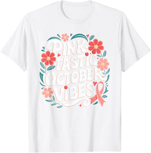 PinkTastic Pink October Support Breast Cancer Awareness T-Shirt - T-Shirt | White