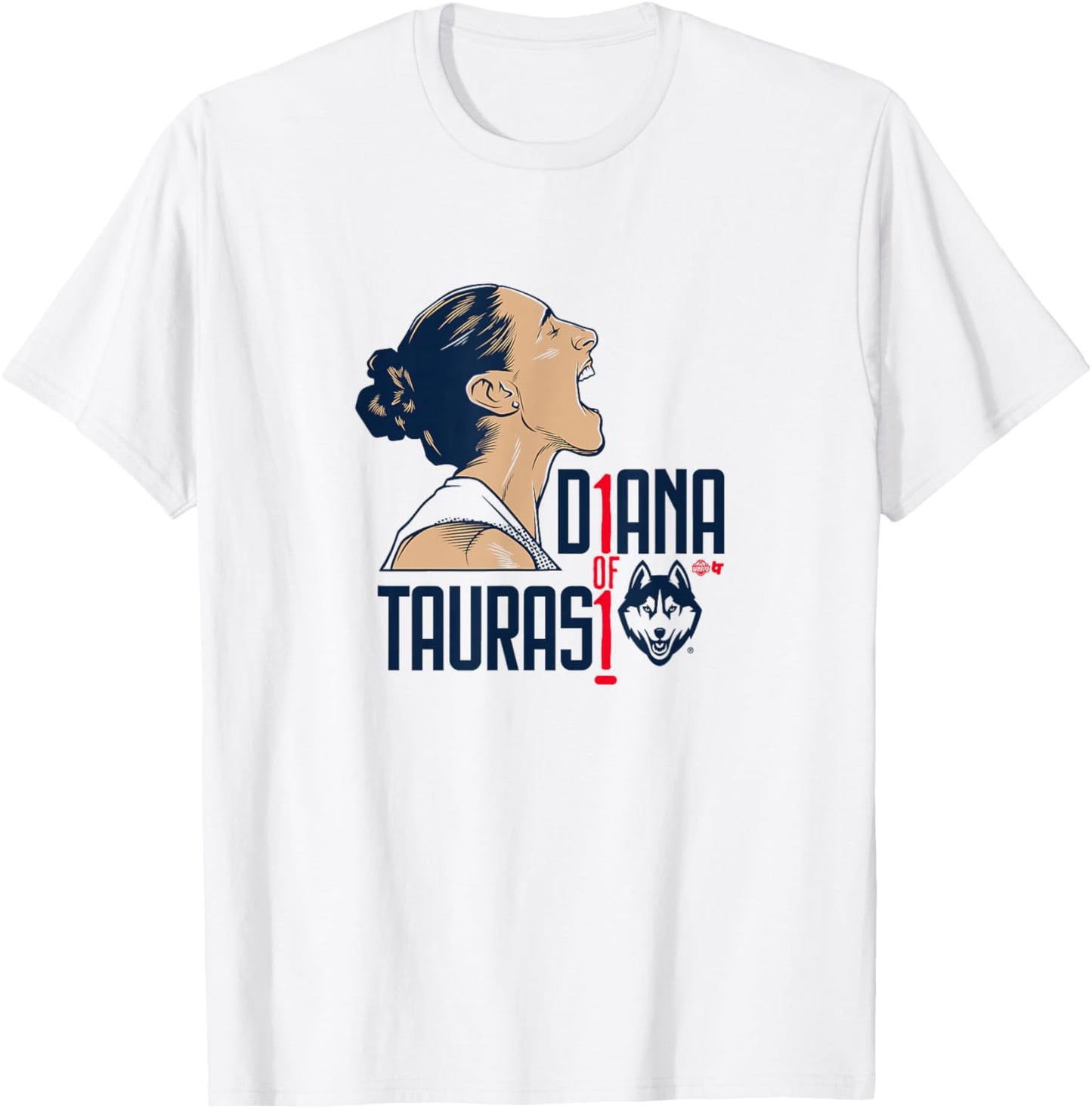 Diana Taurasi - 1 of 1 - UConn Huskies Basketball T-Shirt - T-Shirt | White