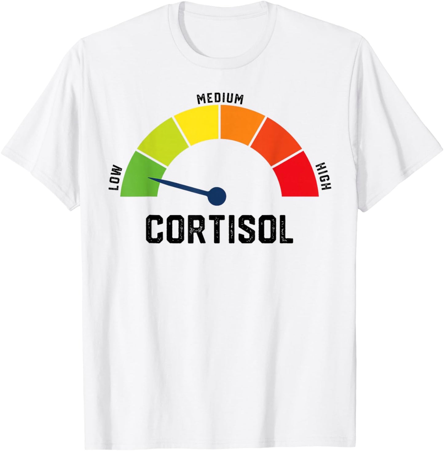 Low Cortisol Levels v Meme T-Shirt - T-Shirt | White