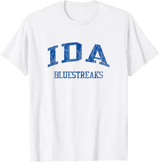 Ida High School HS Ida MI Vintage Sports T-Shirt - T-Shirt | White