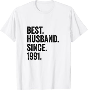 Best Husband Since 1991 | 35 Anniversaire Mariage 35 Ans T-Shirt - T-Shirt | White