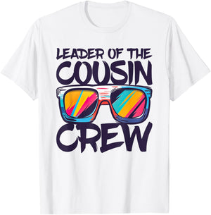 Leader Of The Cousin Crew Shirt Adults Boy Girl Best Cousin T-Shirt - T-Shirt | White