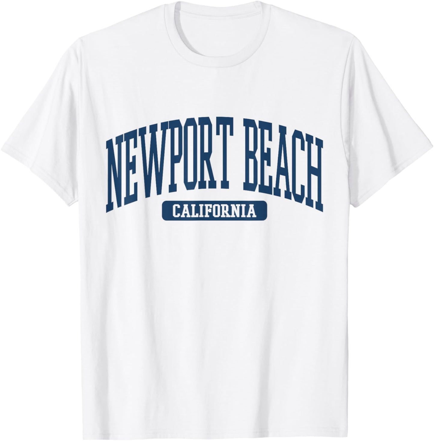 Newport Beach California Souvenir Beach Classic, Retro T-Shirt - T-Shirt | White