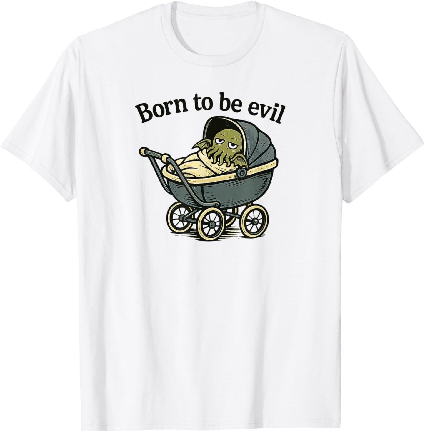 Born to be naughty and funny, baby lovecraftien Cthulhu Kids T-Shirt - T-Shirt | White