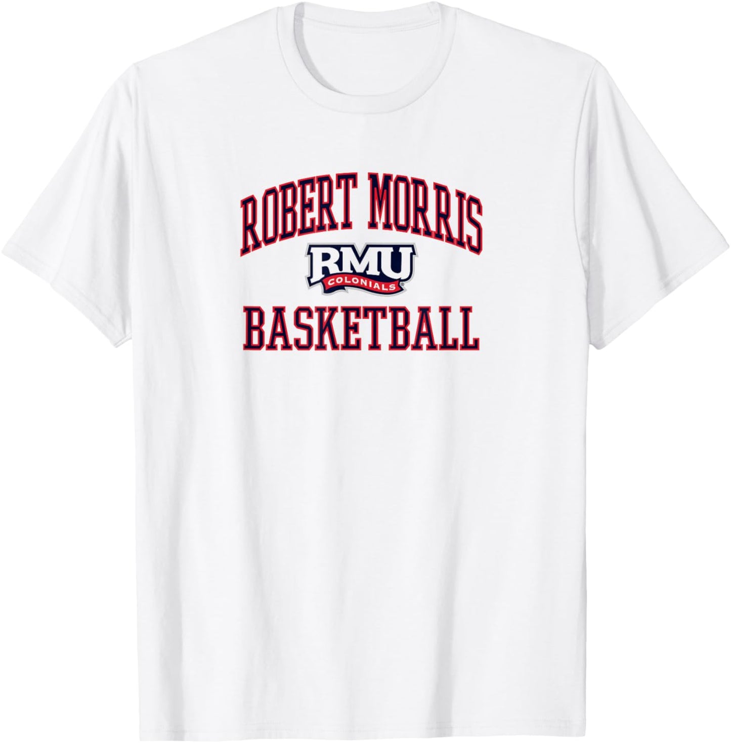 Robert Morris Colonials Basketball Screen White T-Shirt - T-Shirt | White