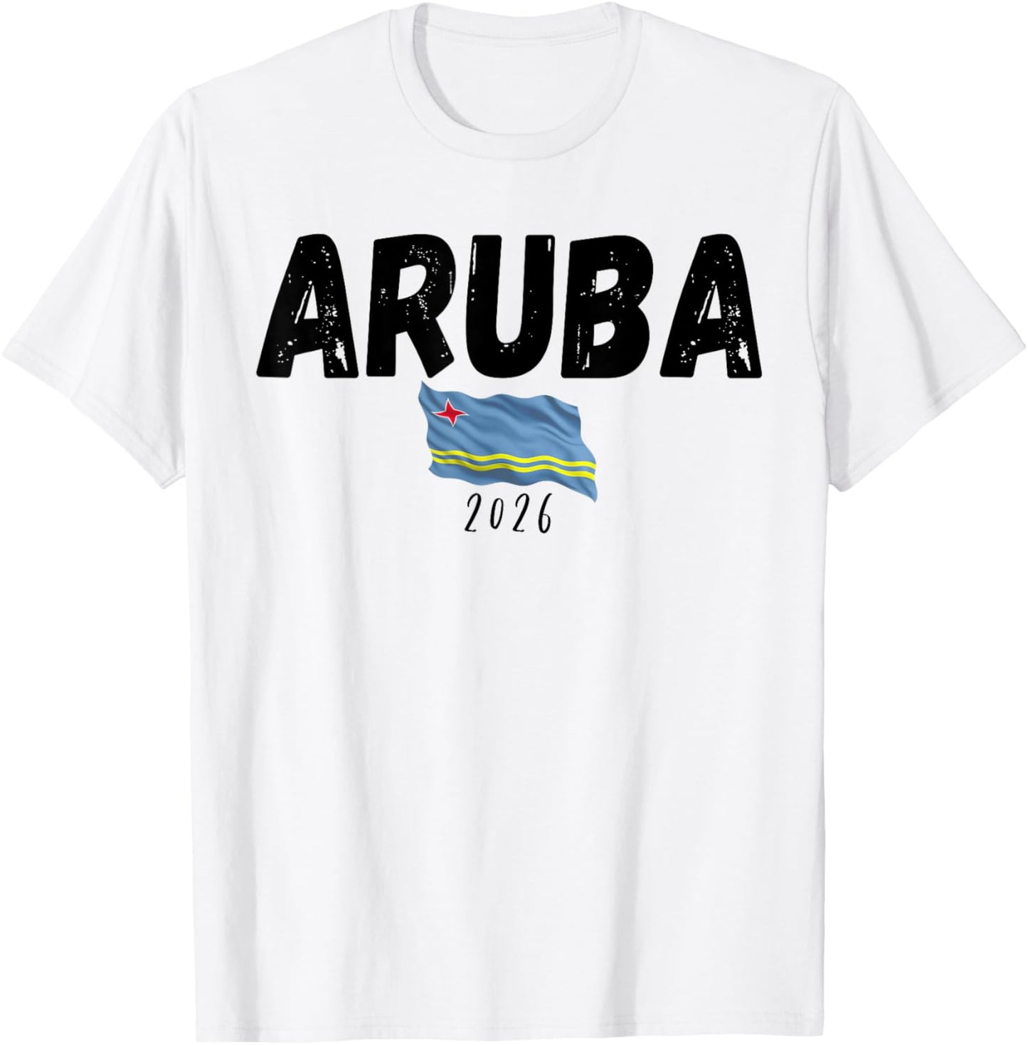 Aruba Souvenir 2026 Vacation Trip Caribbean Travel Flag T-Shirt - T-Shirt | White