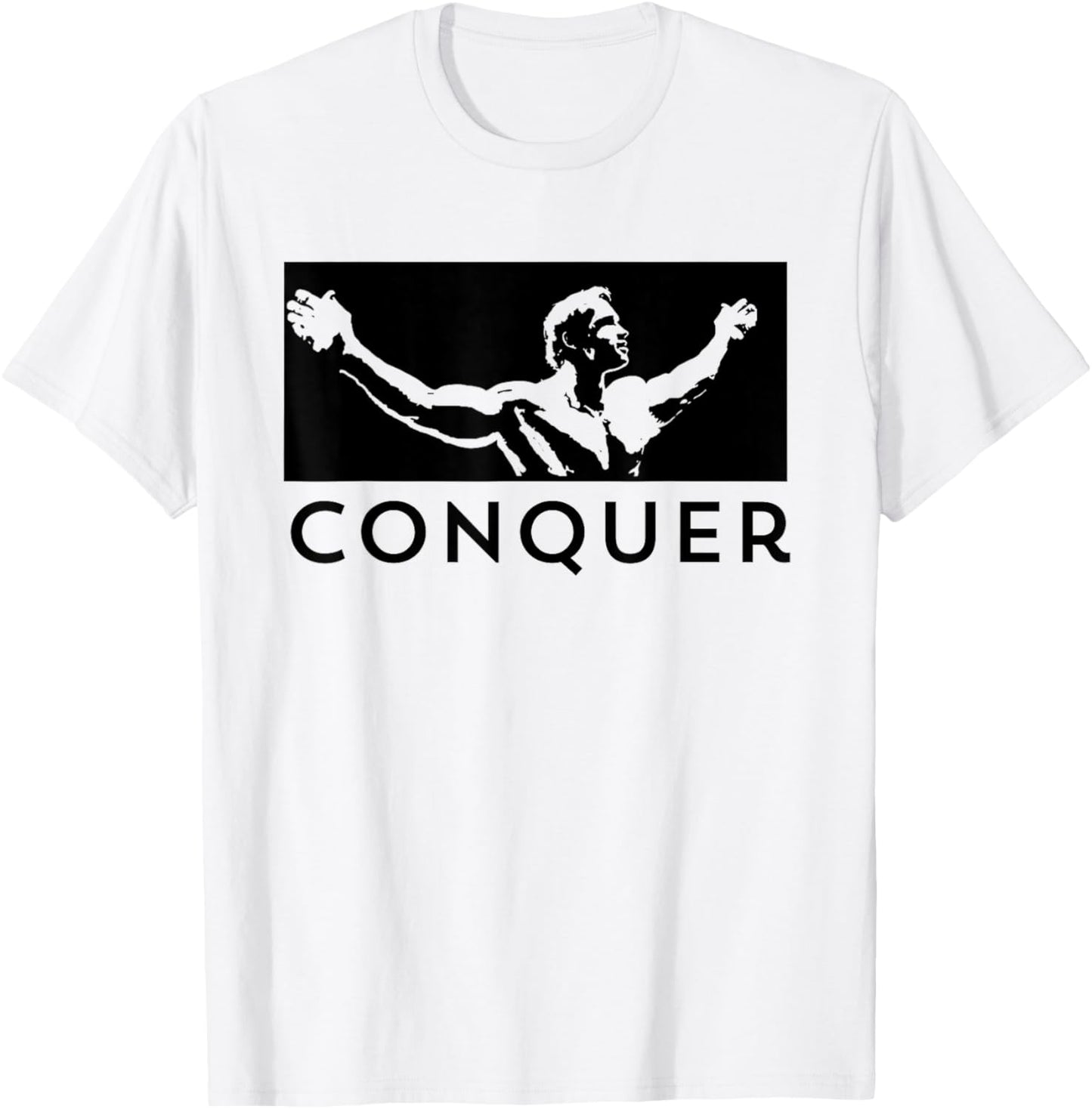 CONQUER - Body Building T-Shirt - T-Shirt | White