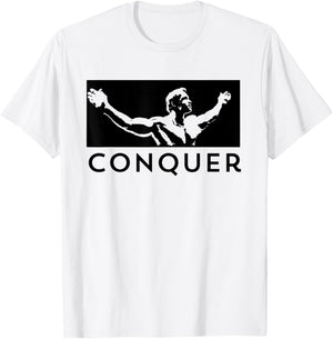 CONQUER - Body Building T-Shirt - T-Shirt | White