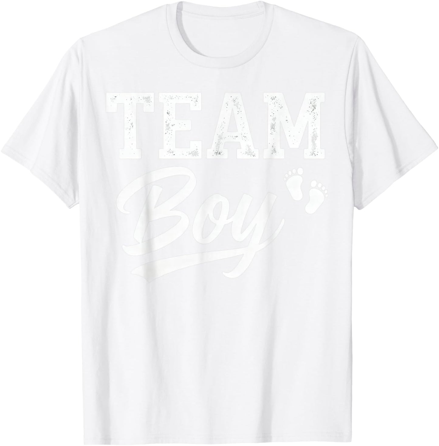 Gender Reveal Team Boy Blue T-Shirt - T-Shirt | White