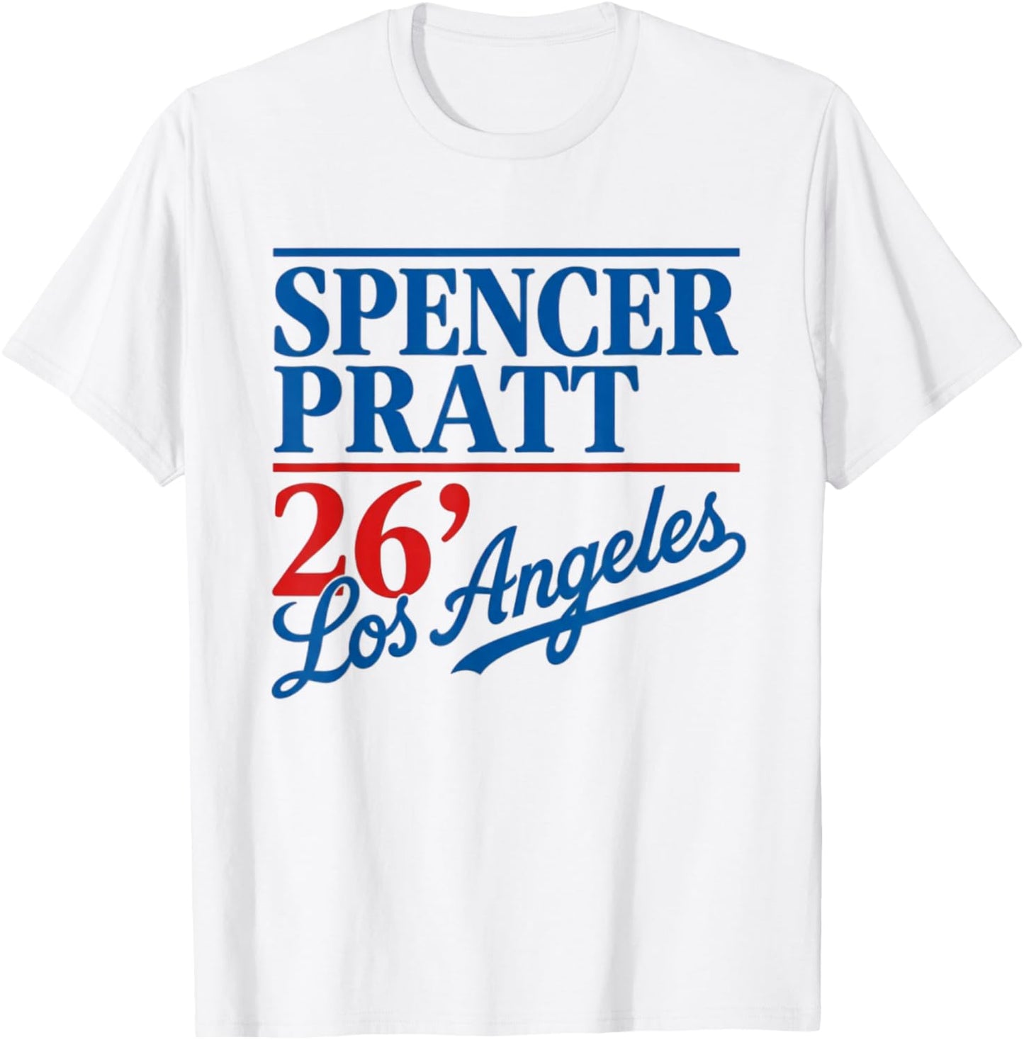 Spencer Pratt for LA Mayor California Vibes Design T-Shirt - T-Shirt | White