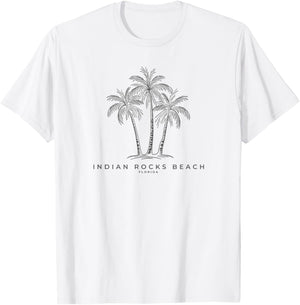 Indian Rocks Beach Florida FL Vintage Palm Tree Souvenir T-Shirt - T-Shirt | White