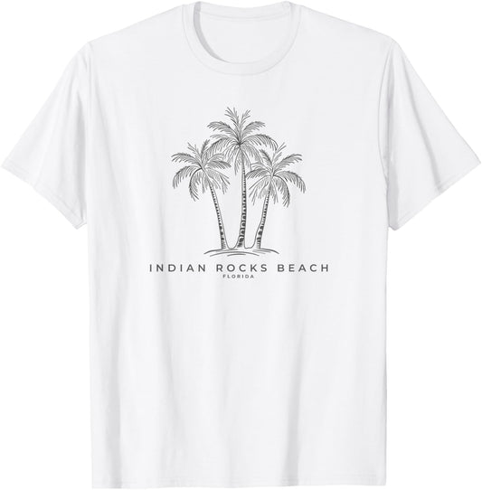 Indian Rocks Beach Florida FL Vintage Palm Tree Souvenir T-Shirt - T-Shirt | White