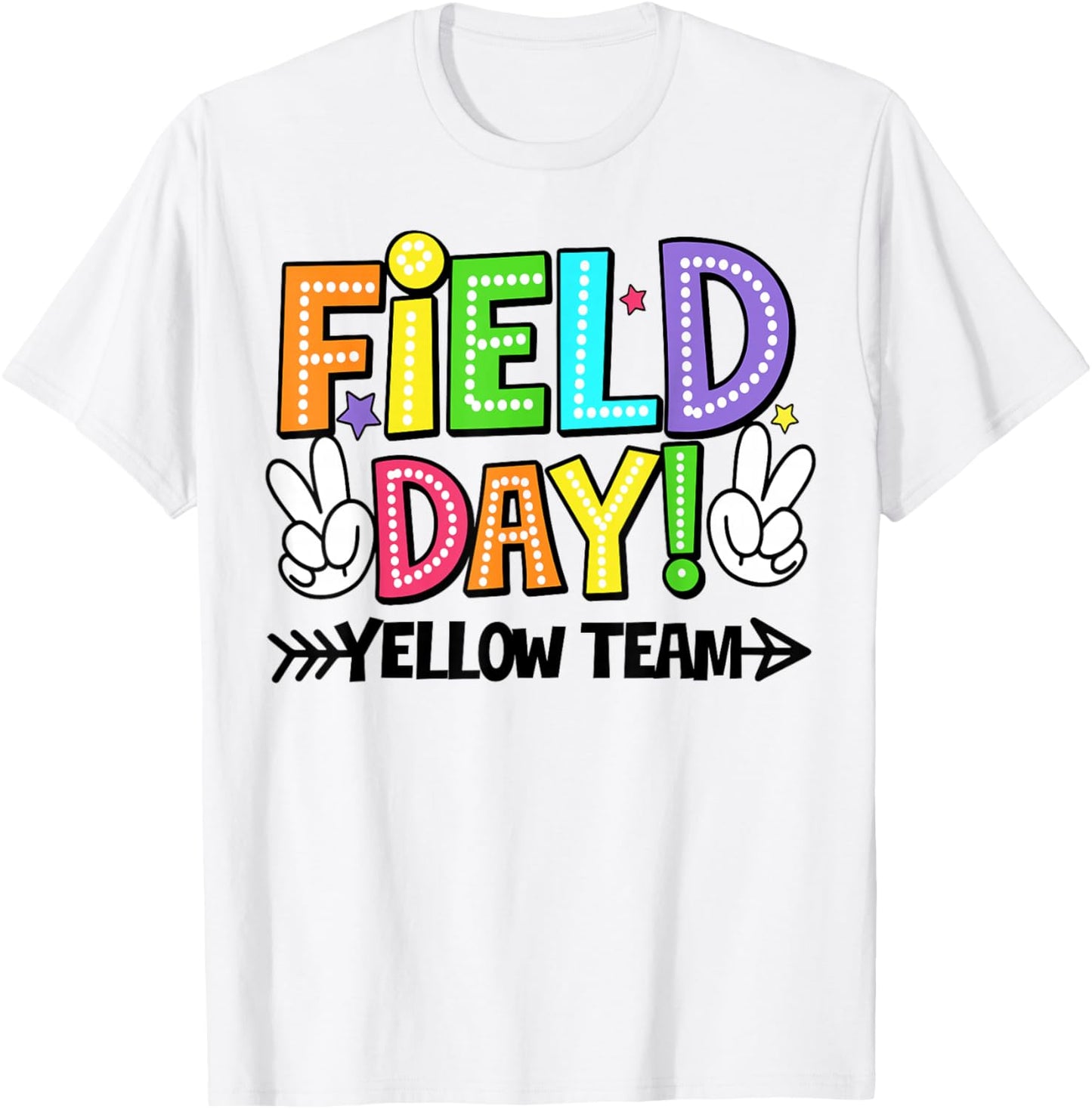 Field Day Yellow Team Funny for Teacher Kids Field Day Games T-Shirt - T-Shirt | White