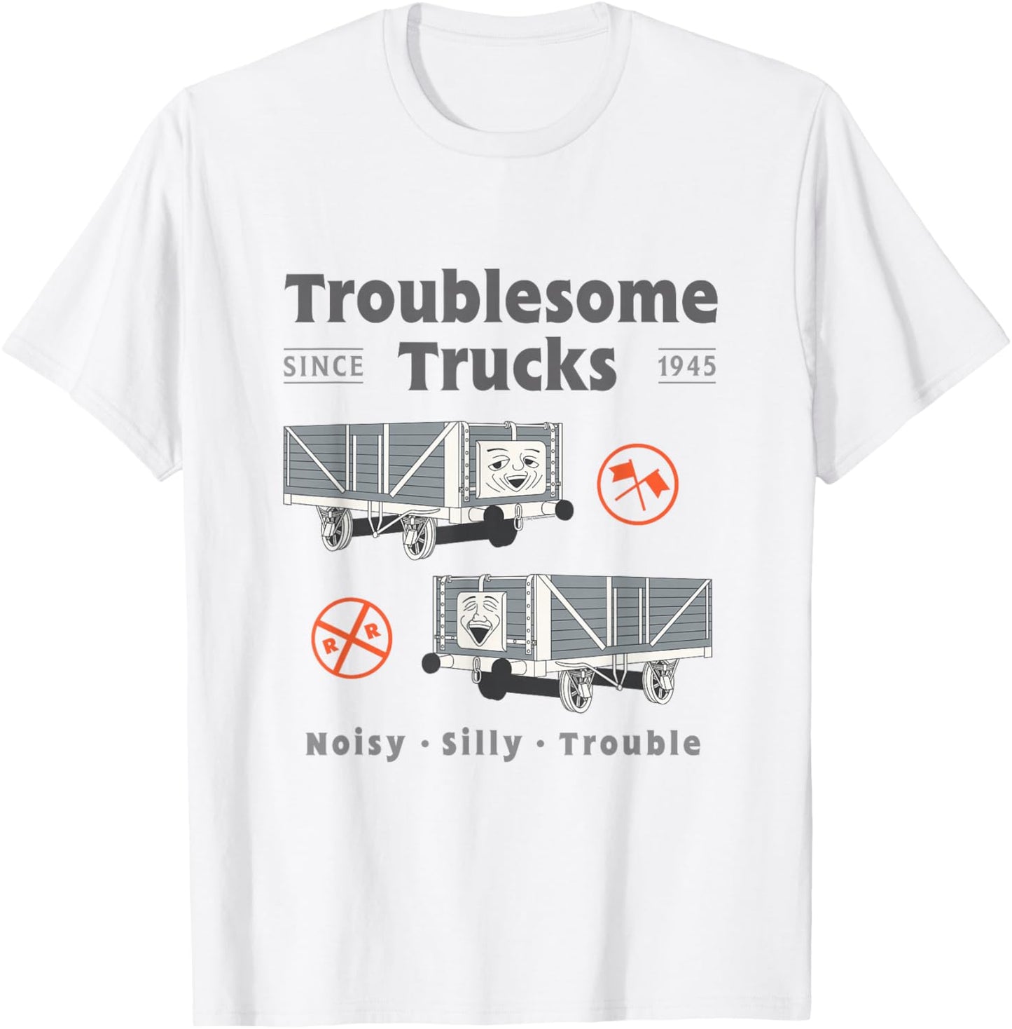 Thomas & Friends Troublesome Trucks - Noisy, Silly, Trouble T-Shirt - T-Shirt | White