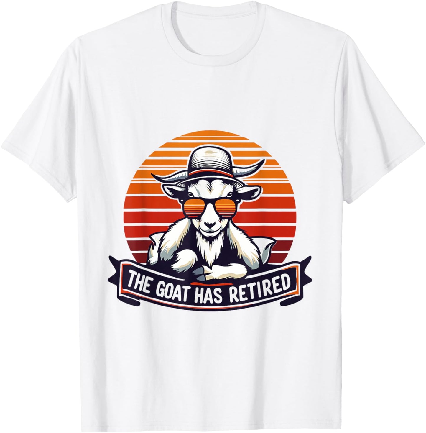 the goat has retired men Retirement goat Pension plan T-Shirt - T-Shirt | White