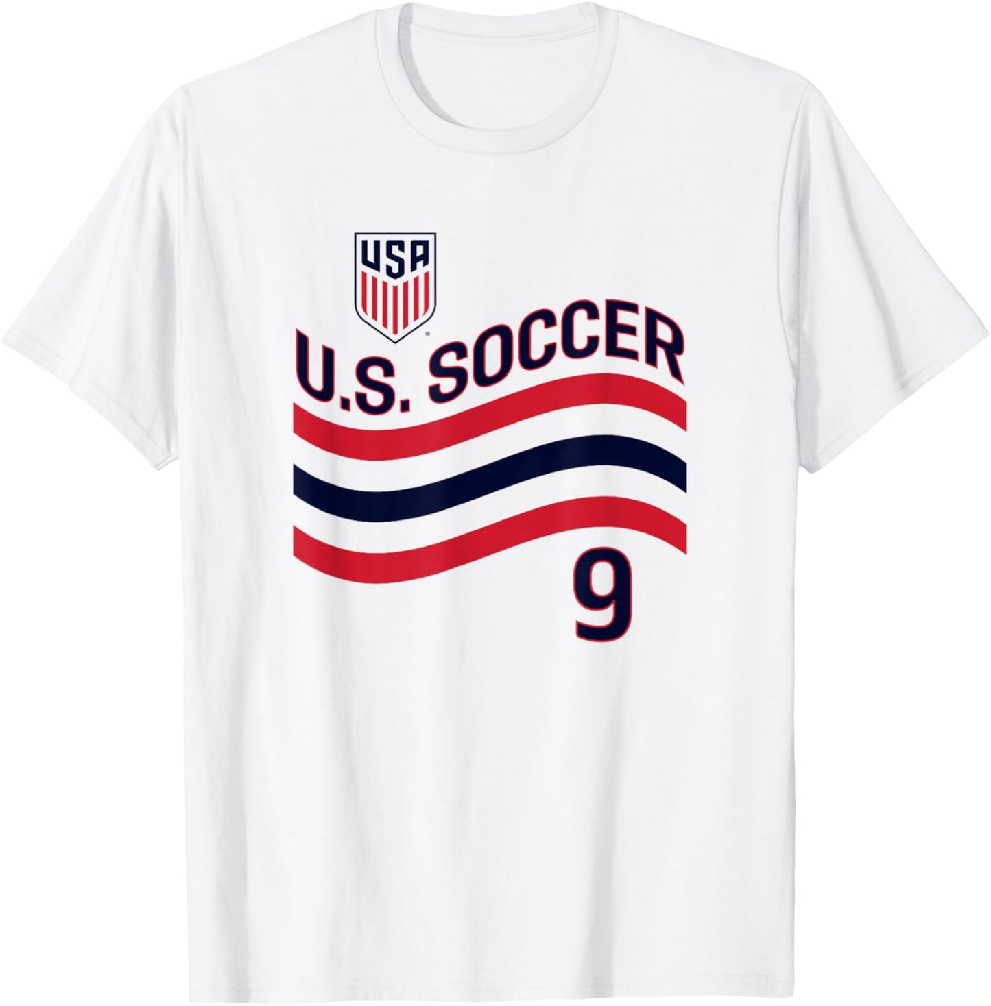 Ricardo Pepi 9 White USMNT Officially Licensed T-Shirt - T-Shirt | White