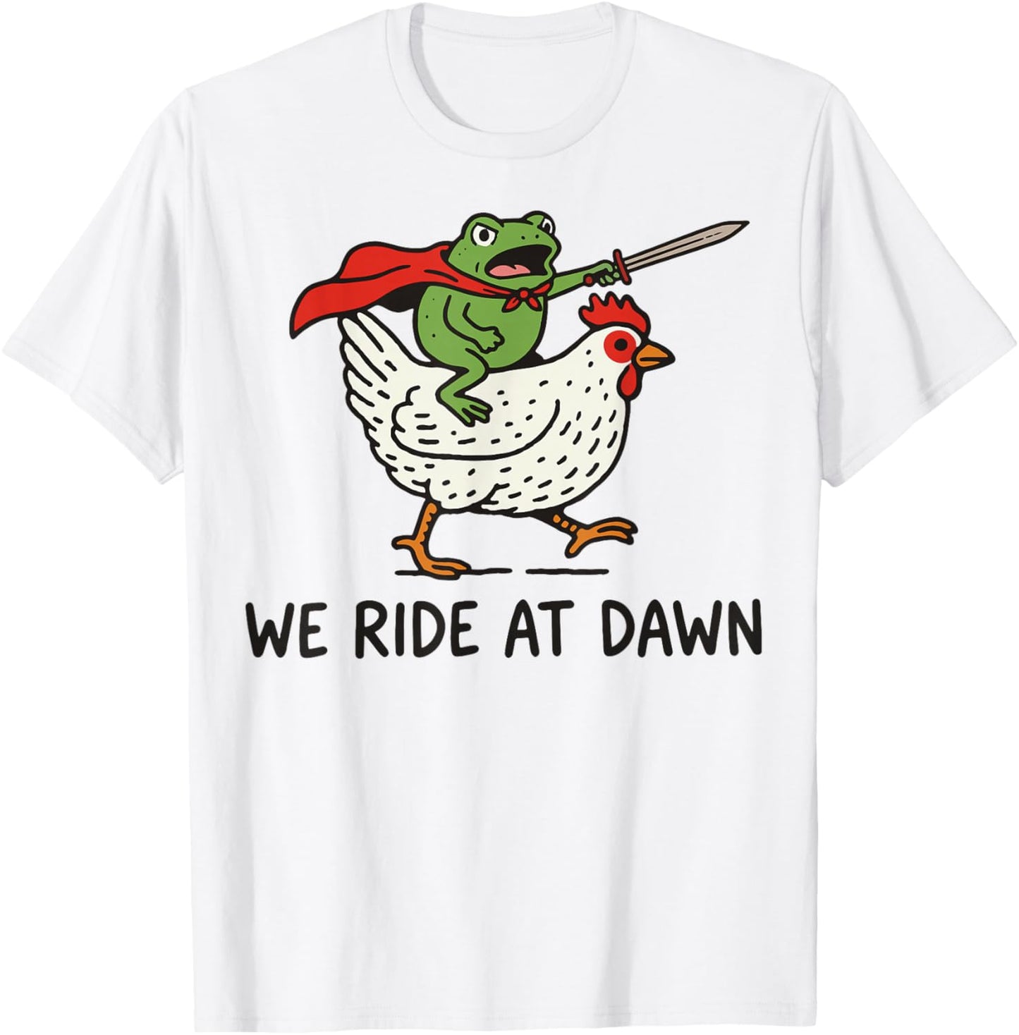 We Ride at Dawn Frog T-Shirt - T-Shirt | White