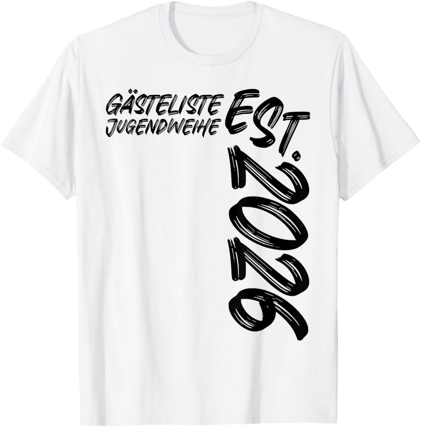 Gästeliste Jugendweihe Est. 2026 Feier Gäste Unterschriften T-Shirt - T-Shirt | White