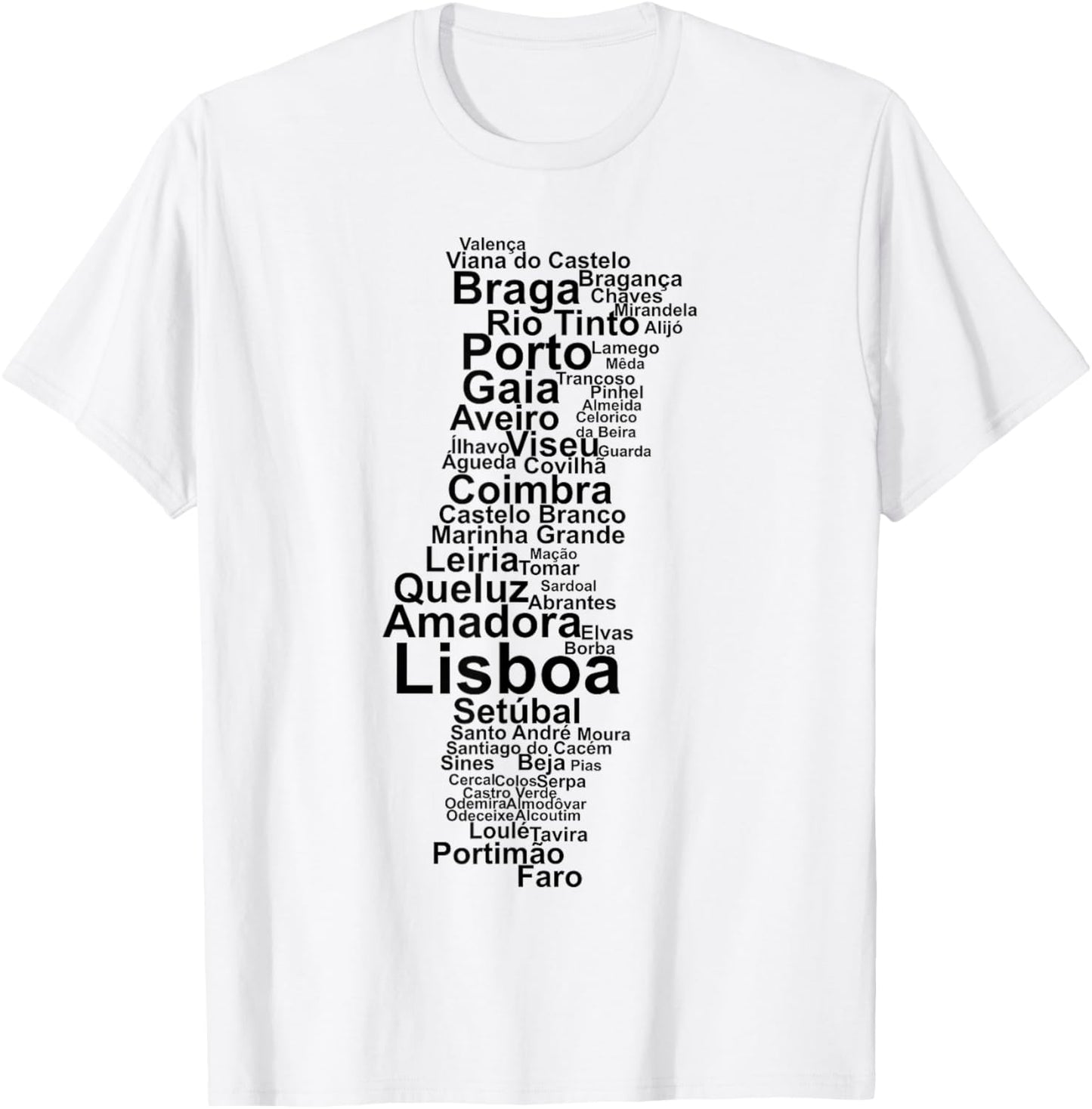 Portugal Towns, Portugal Outline, Portugal Travel, Portugal T-Shirt - T-Shirt | White