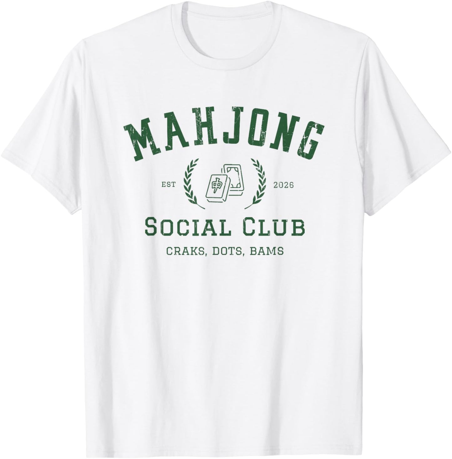 Mahjong Social Club, Game Night, Mahjong Lover T-Shirt - T-Shirt | White