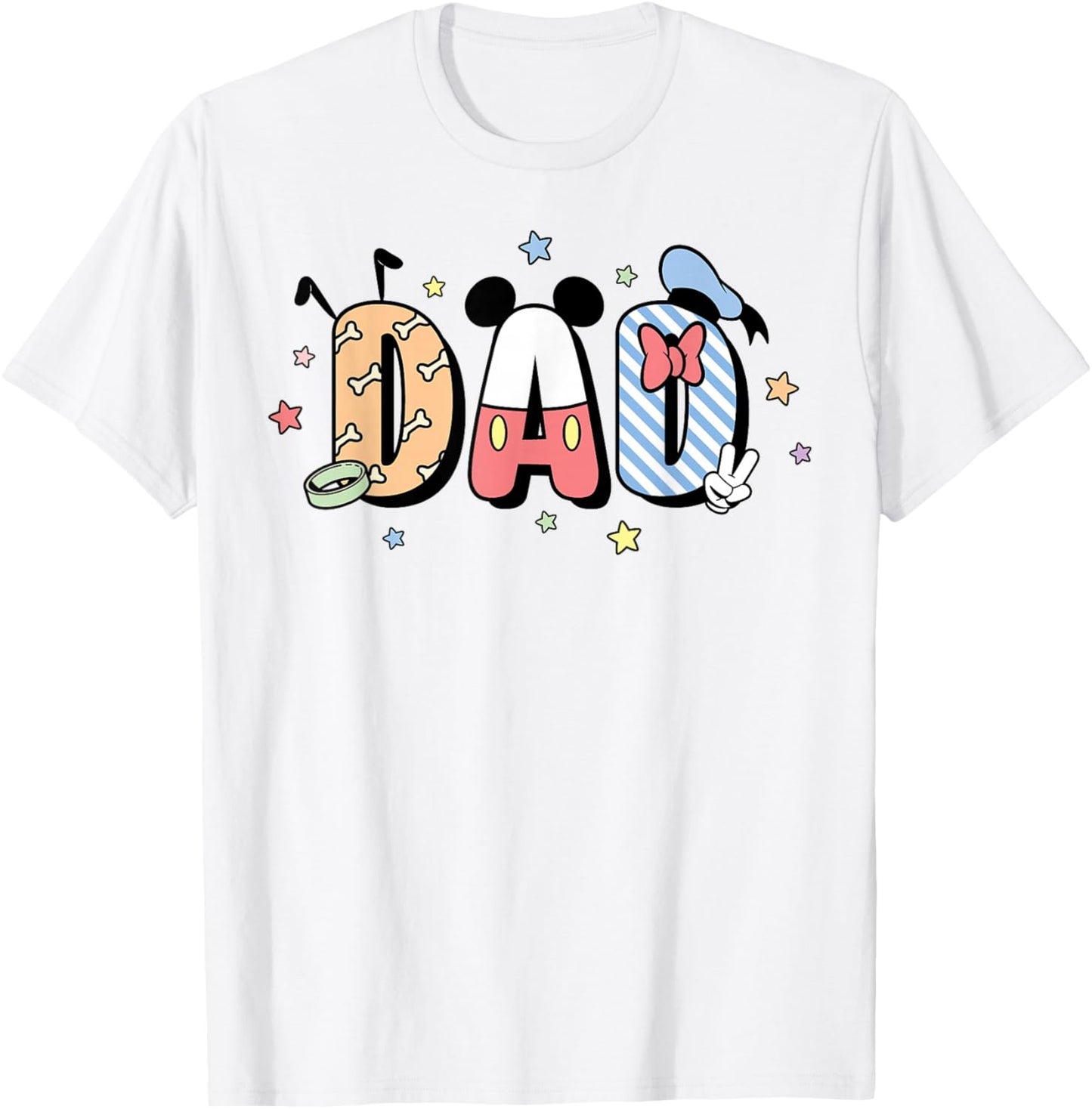 Disney Mickey and Friends Father's Day Dad Pluto Mickey T-Shirt - T-Shirt | White