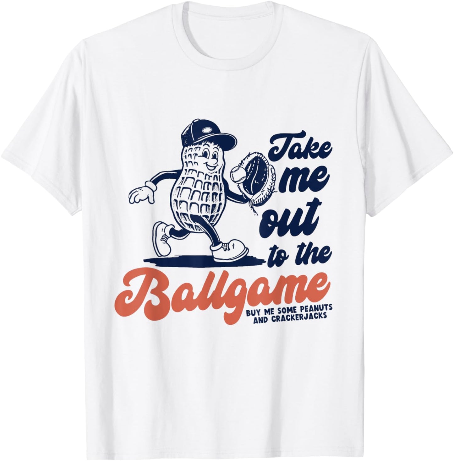 Take Me Out To The Ball Game Funny Baseball T-Shirt - T-Shirt | White