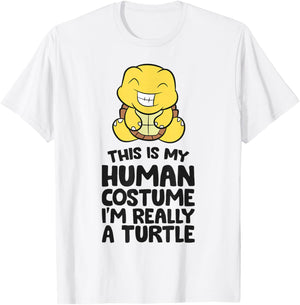 This Is My Human Costume I'm Really A Turtle T-Shirt - T-Shirt | White