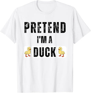 Pretend I'm A Duck Matching Kids Adult Duck Costume T-Shirt - T-Shirt | White