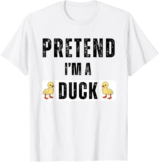 Pretend I'm A Duck Matching Kids Adult Duck Costume T-Shirt - T-Shirt | White