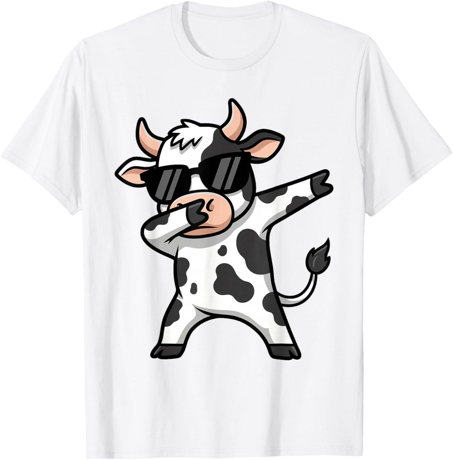 Cute Dabbing Cow Clothes Men Toddler Boys Farm Animal Kids T-Shirt - T-Shirt | White