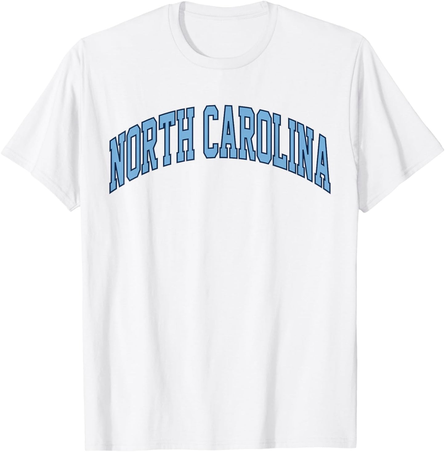 Retro North Carolina Souvenir Simple North Carolina Blue T-Shirt - T-Shirt | White