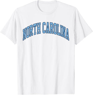 Retro North Carolina Souvenir Simple North Carolina Blue T-Shirt - T-Shirt | White