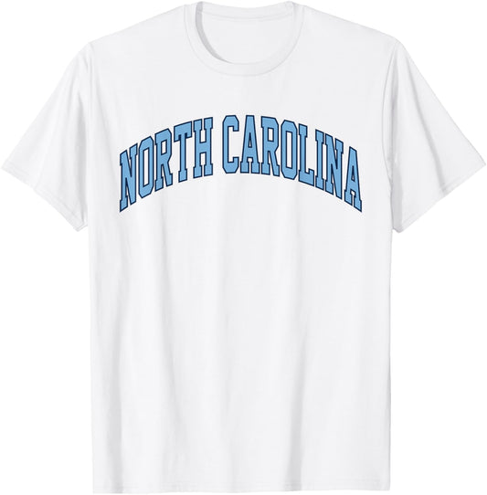 Retro North Carolina Souvenir Simple North Carolina Blue T-Shirt - T-Shirt | White