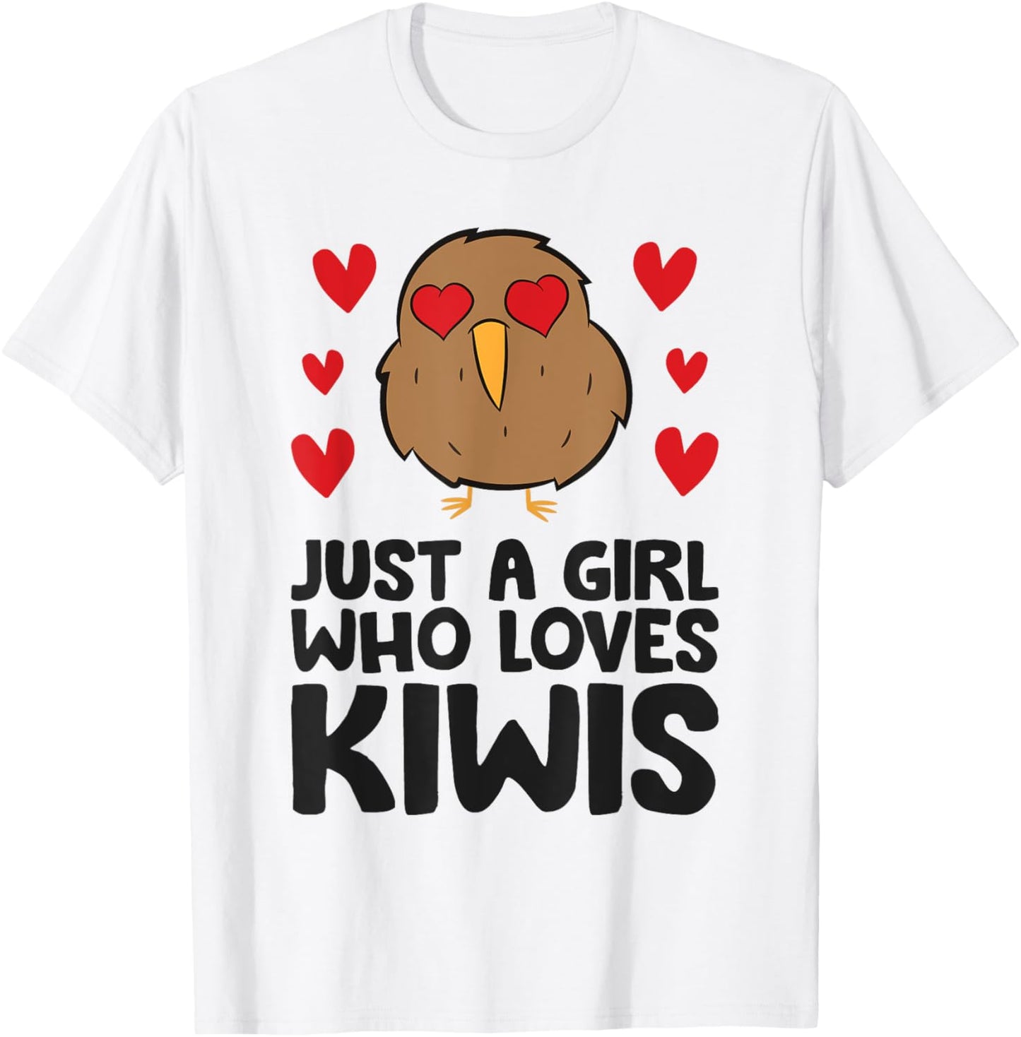 Just A Girl Who Loves Kiwis Cute Kiwi Bird T-Shirt - T-Shirt | White